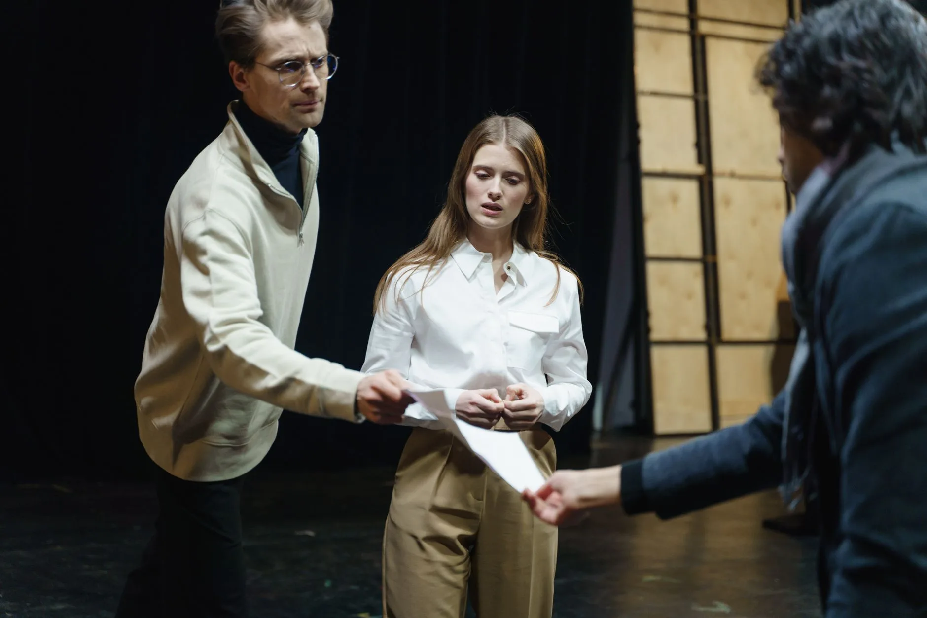 Oyuncu seçmeleri yapılan bir casting odası
