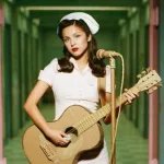 Olivia Rodrigo'nun The Cure müzik videosuna odaklanan sergisi için hazırlanan kostüm ve set parçaları
