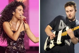 Müzik listesinde rekor kutlamasını simgeleyen sahne görüntüsü