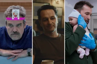 Televizyon ödülleri töreninde sahne ve ödül heykelciği