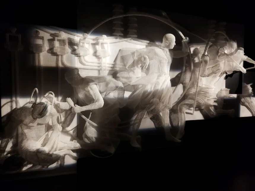 Çağdaş sanat eserlerinin yer aldığı galeri sergisi