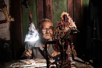 El yapımı kukla ve stop-motion film seti