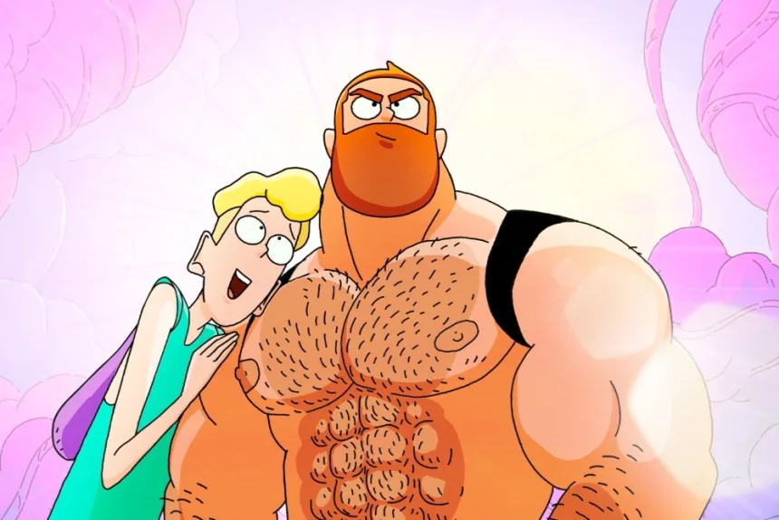 Jim Queen için renkli animasyon estetiğini çağrıştıran sinema görseli