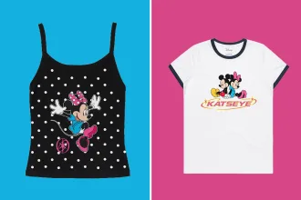 Mickey ve Minnie Mouse temalı moda koleksiyonundan ürünler