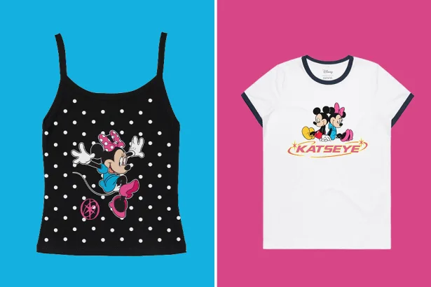 Mickey ve Minnie Mouse temalı moda koleksiyonundan ürünler