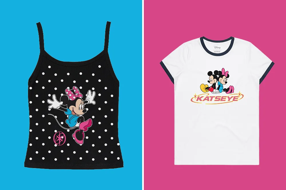 Mickey ve Minnie Mouse temalı moda koleksiyonundan ürünler